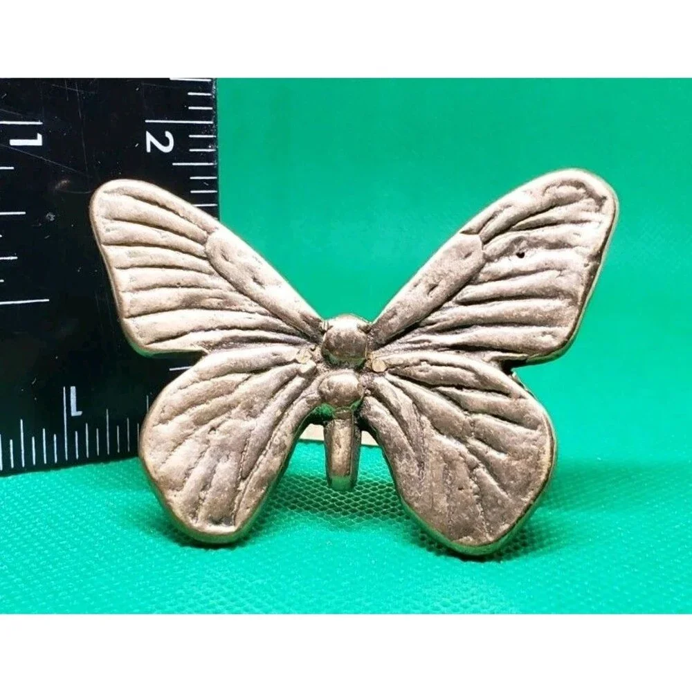 Rare Vintage Antique Napkin Holders Brass And Wood Rose And Flower Pattern......